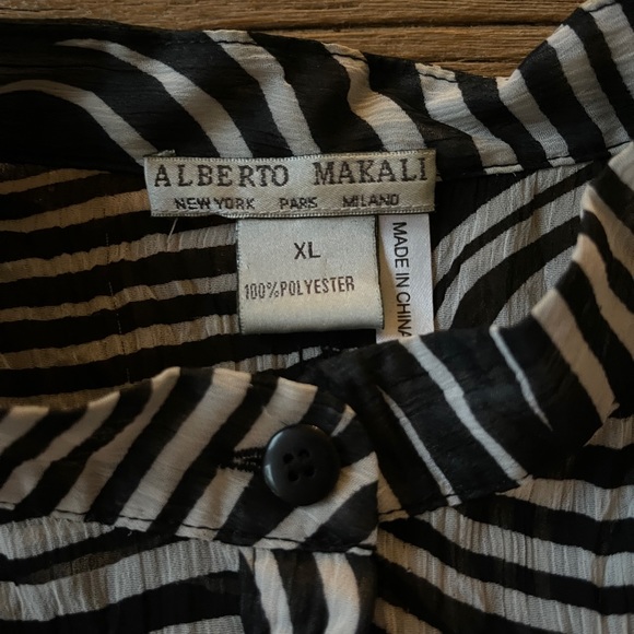 alberto makali Black and White geometric design top large - Picture 7 of 8